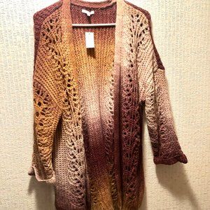 NWT Maurices Spacedye Wave Stitch Cardigan
